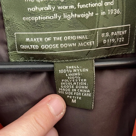 Eddie Bauer Quilted Goose Down Jacket Petite Medium - Picture 7 of 13